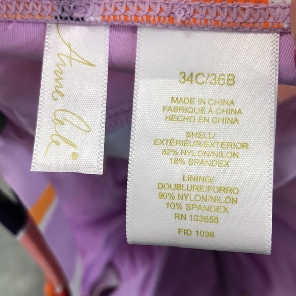 Anne Cole Twist Front Underwire Top Size 34C / 36B  New - Picture 9 of 10